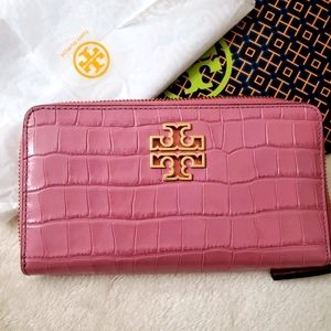 ❤Tory Burch Croc Wallet